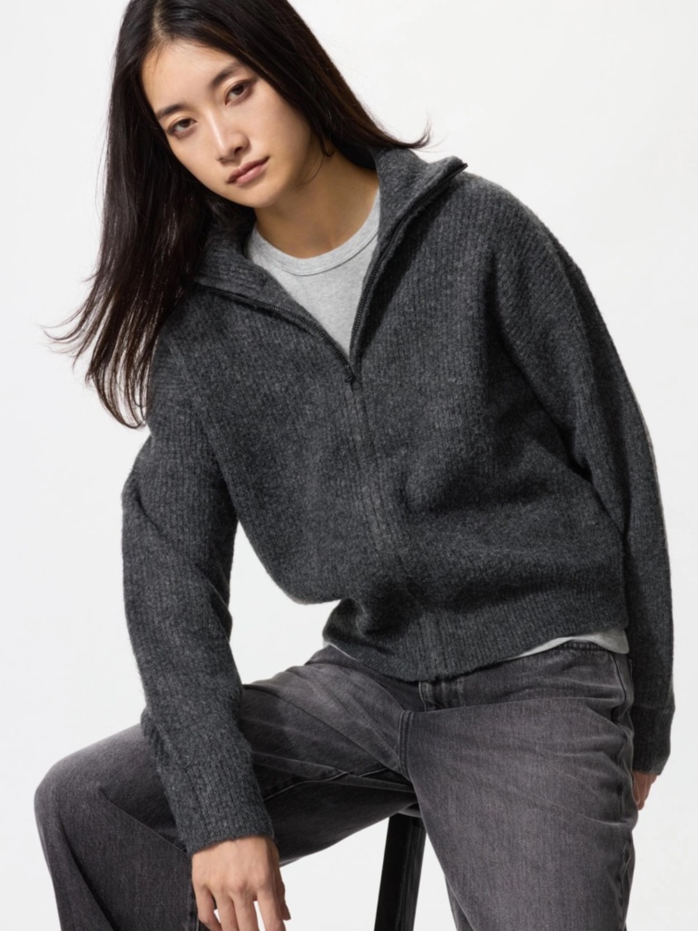 Souffle Yarn Full Zip Cardigan